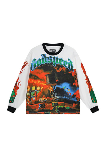 Gambler's Skeleton Gentleman: Long sleeved shirt